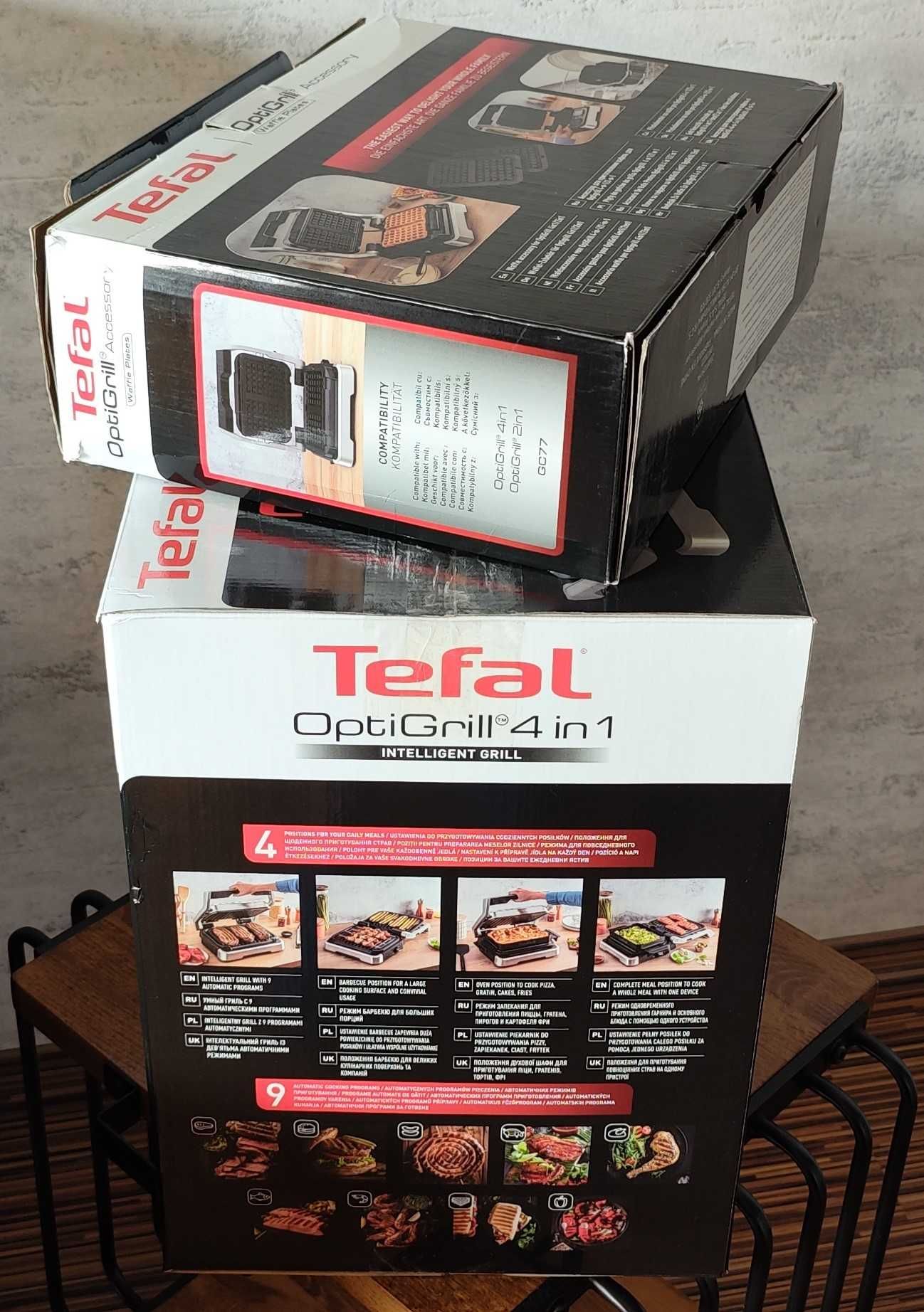 TEFAL OptiGrill GC774D30 4w1 + płyty do Gofrów