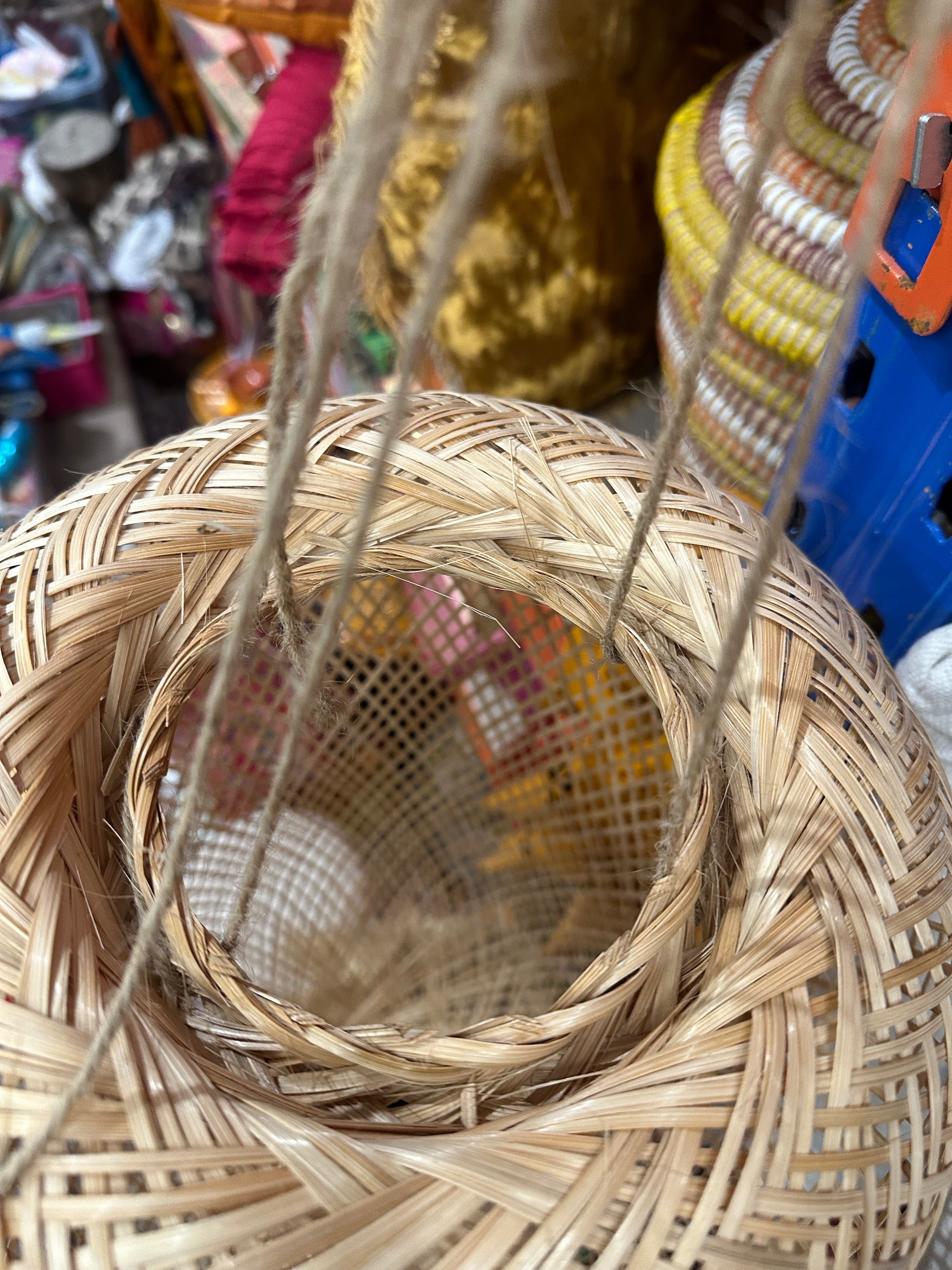 Abażur boho bambusowy