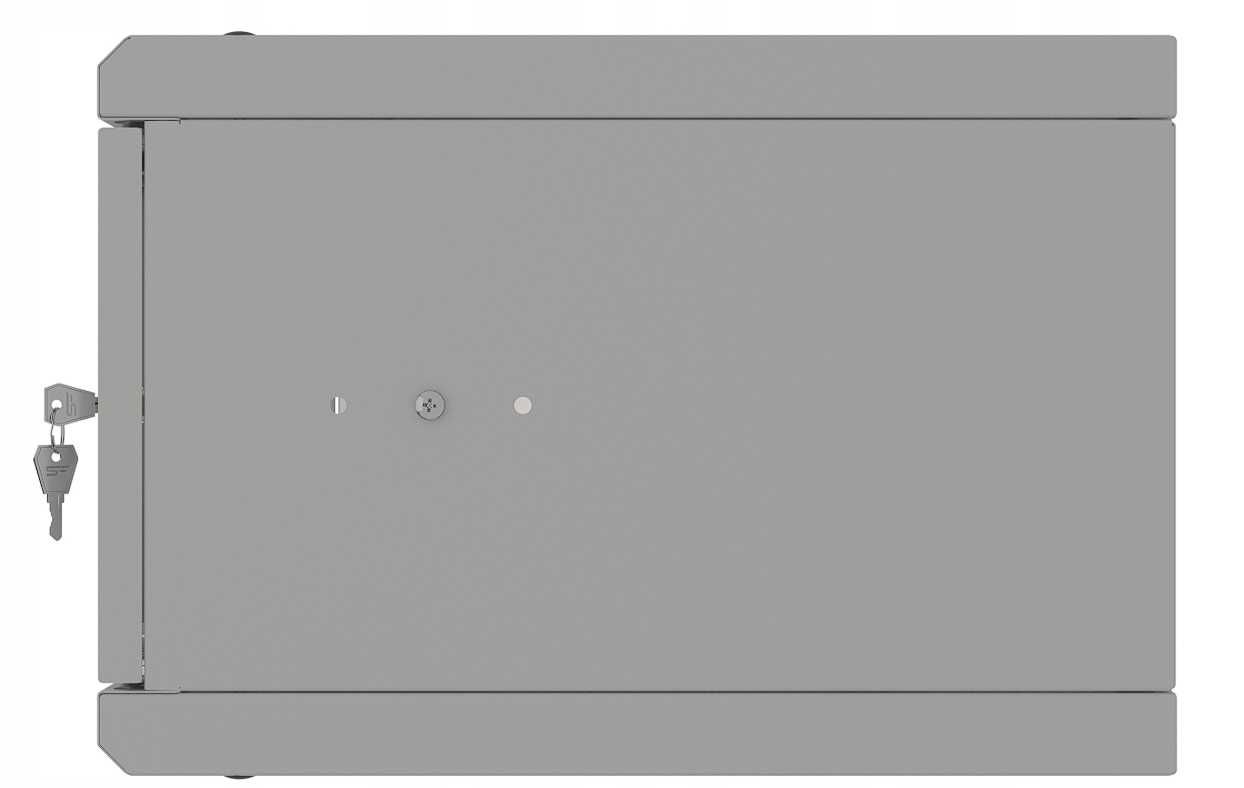 Szafa Serwerowa Wisząca RACK 19" 4U 350mm Szklane Drzwi Szara Stalflex