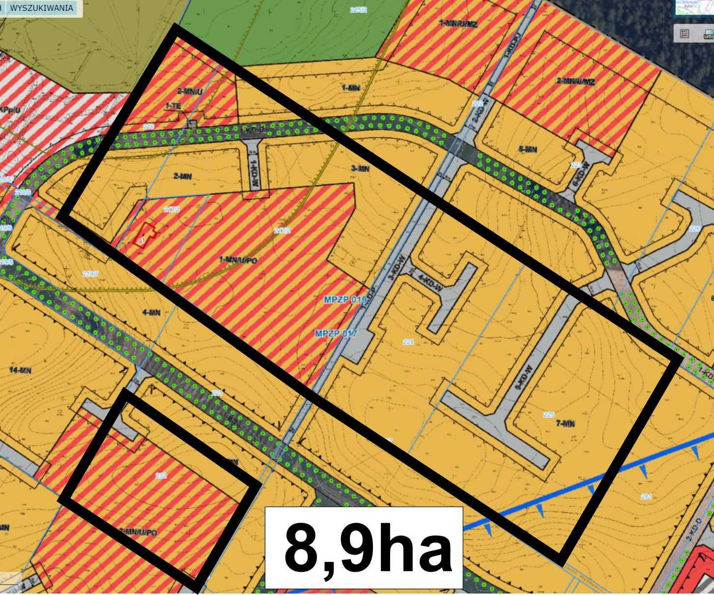 Działka inwestycyjna/budowlana MPZP Barlinek Górny Taras 9ha