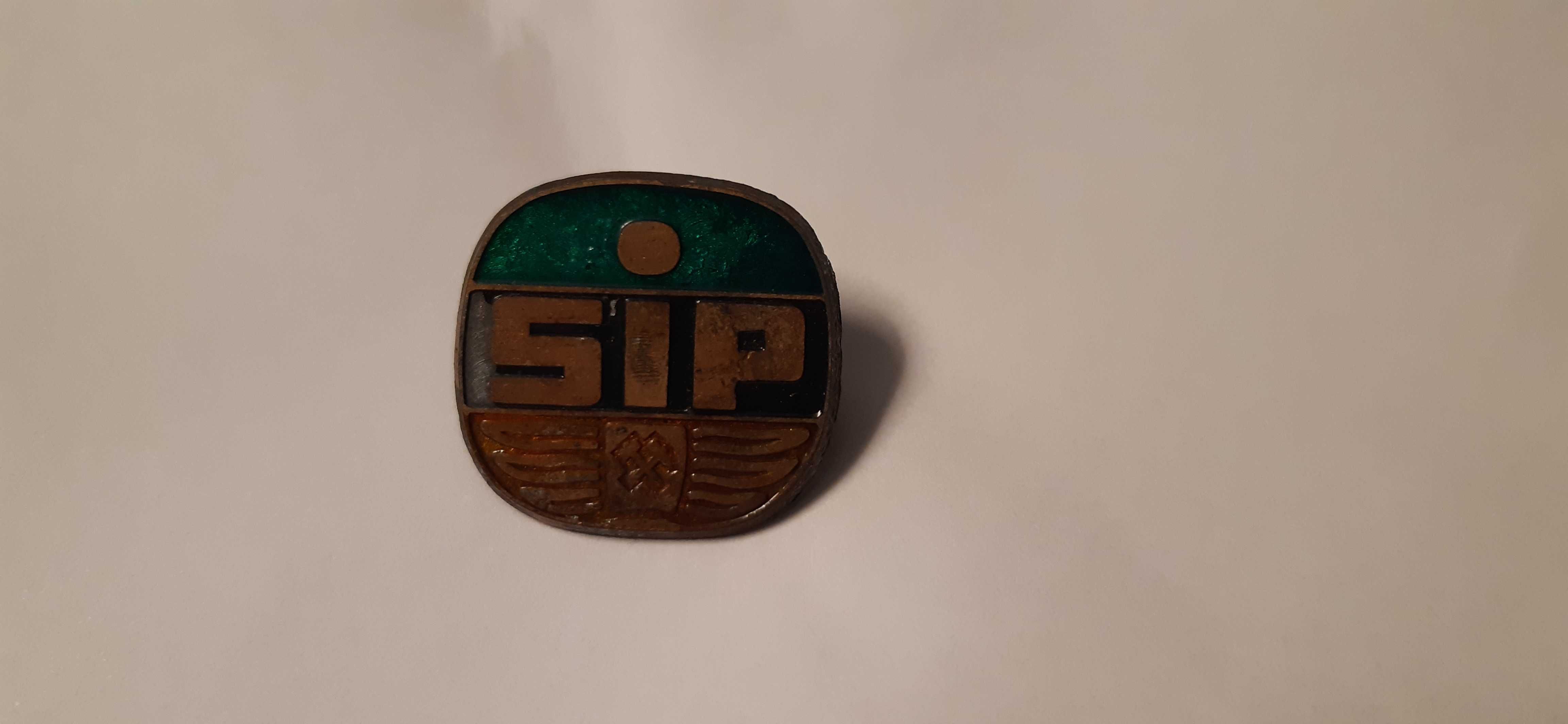 stara przypinka górnicza SIP odznaka