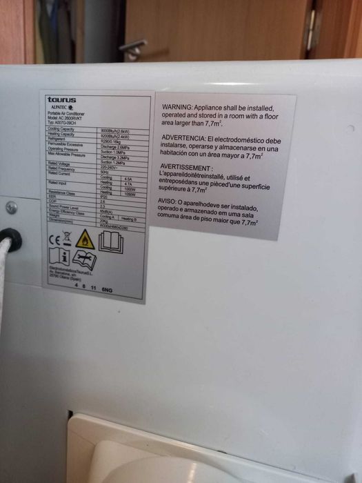 Ar condicionado portátil Taurus AC 2600 RVKT