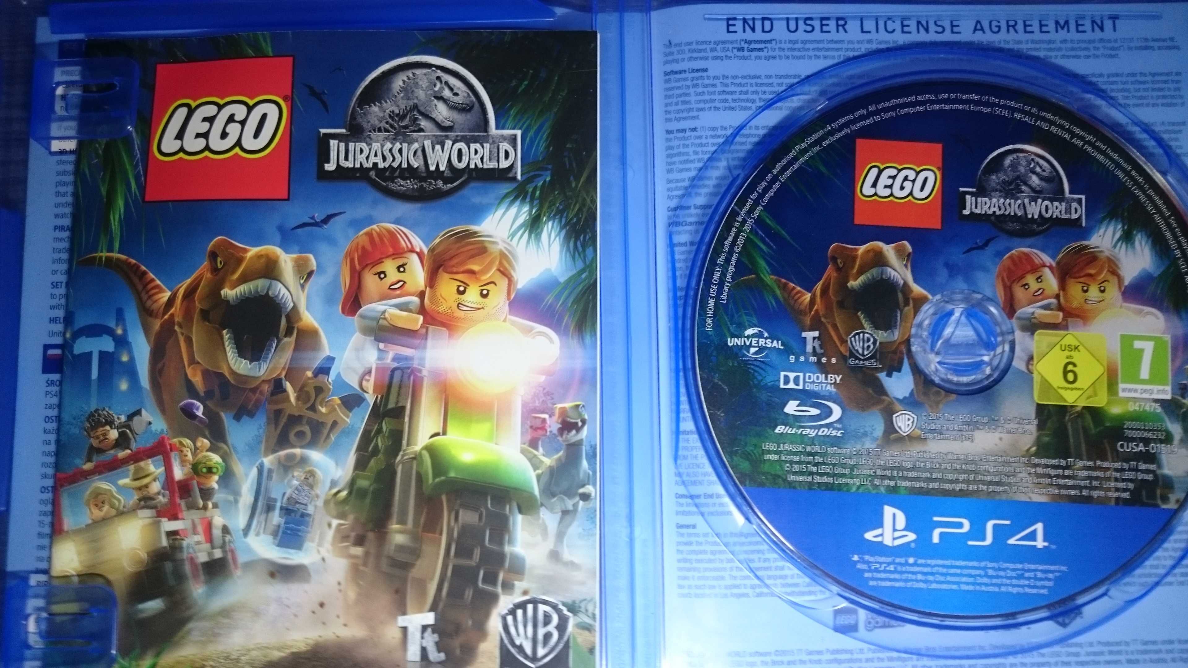 Lego Jurassic World park jurajski ps4 playstation 4 minecraf spiderman