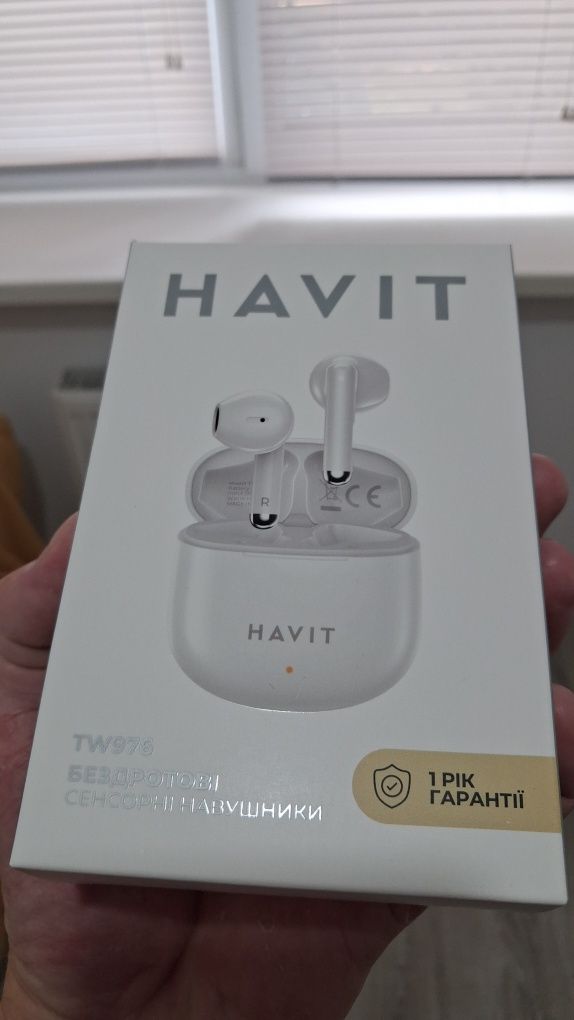 Беспроводные bluetooth наушники HAVIT TW976  tws белые