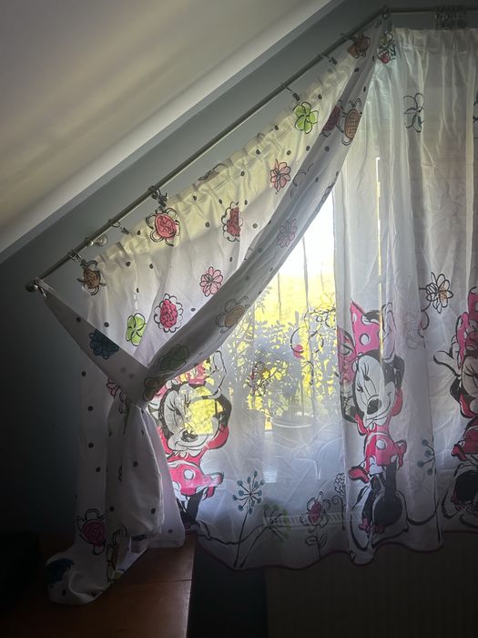 Firanka i zaslona z myszka miki dla dziewczynki