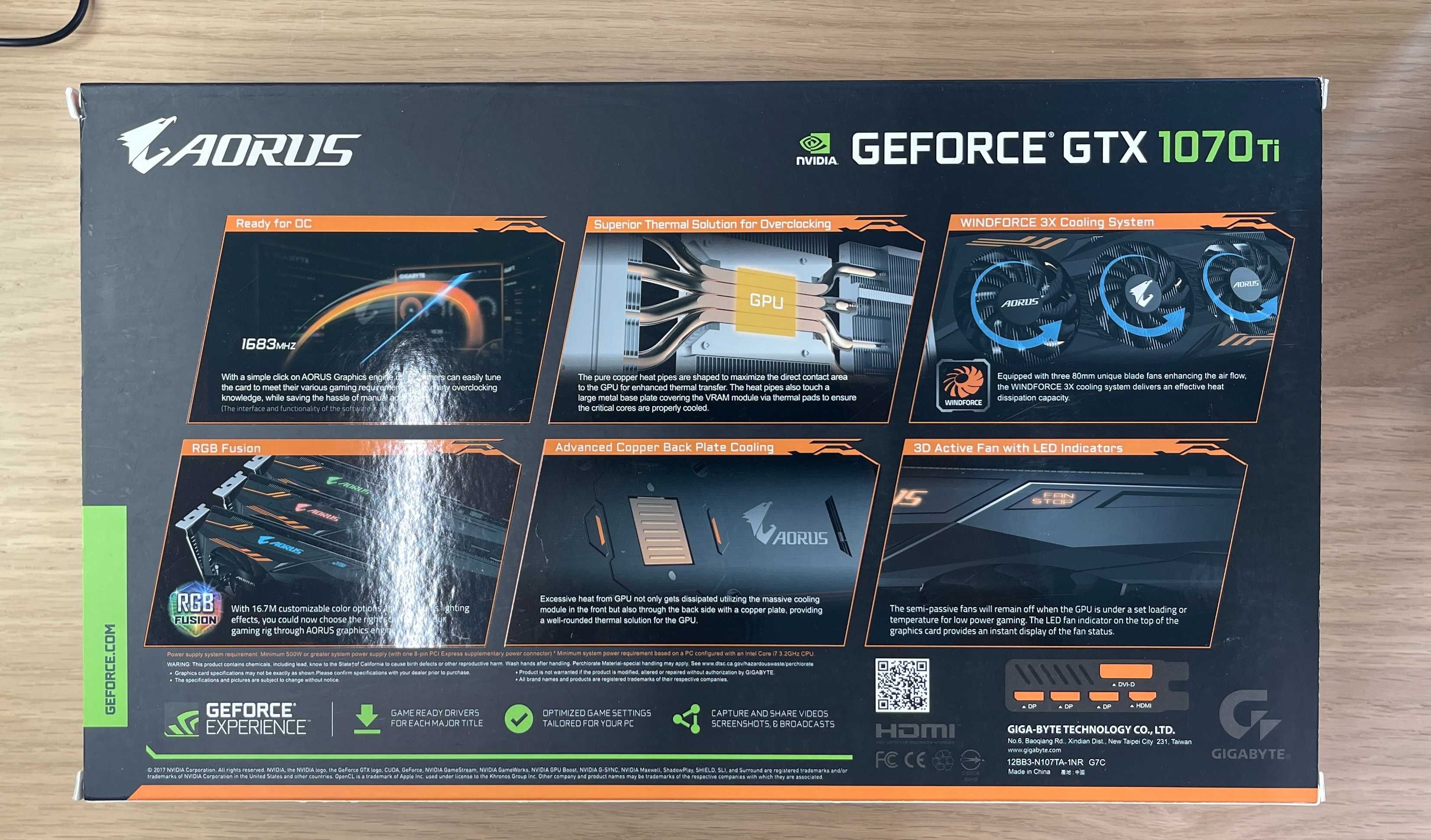 Karta graficzna Aorus Geforce GTX 1070 Ti