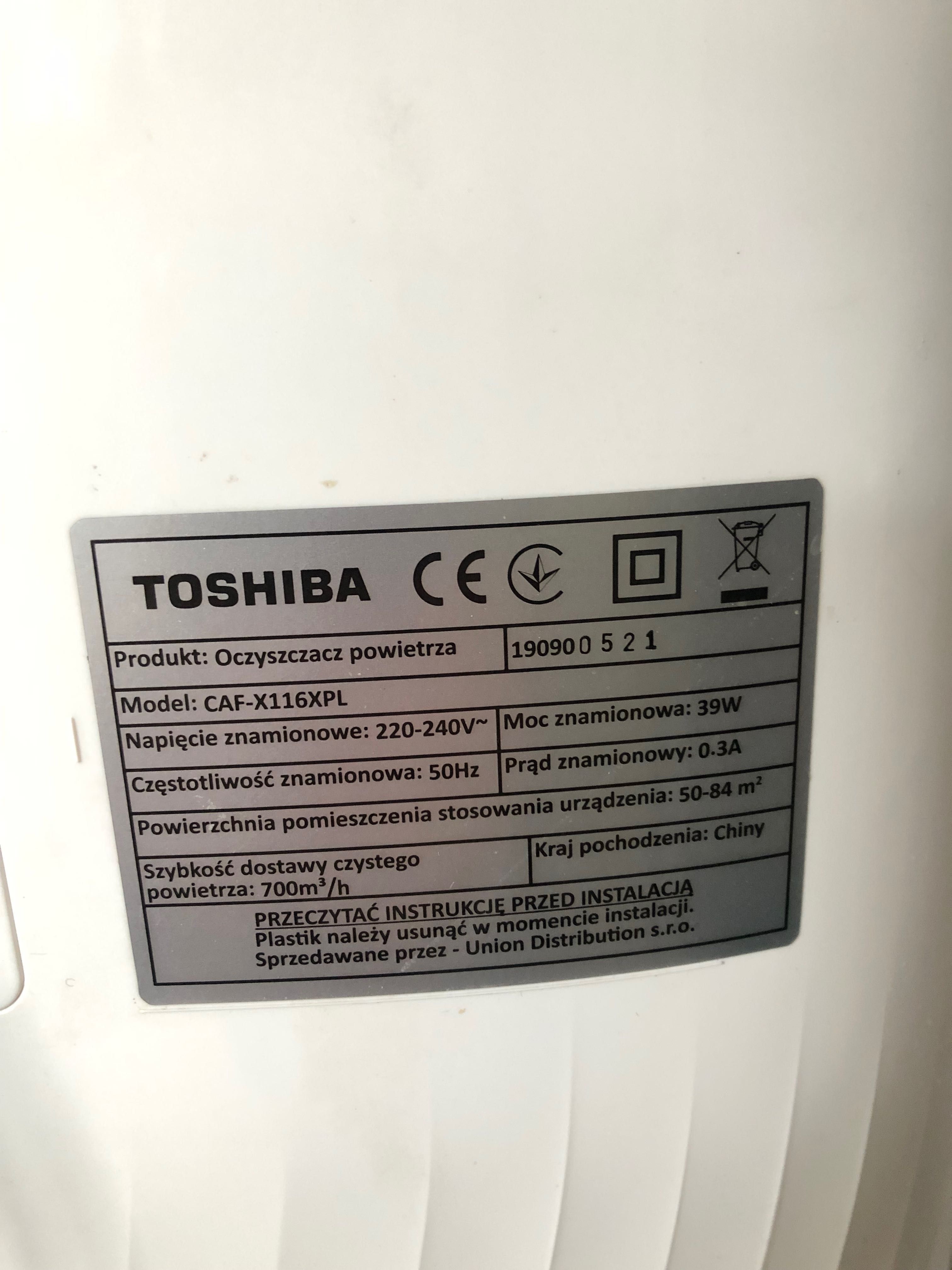 Oczyszczacz powietrza TOSHIBA CAFX116XPL