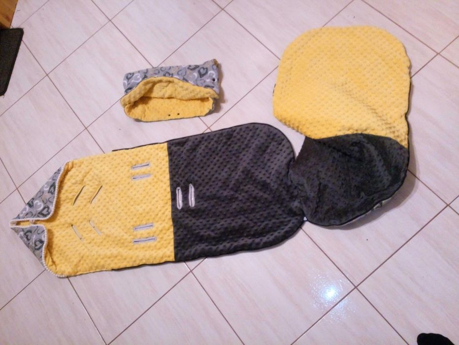 Śpiwór, śpiworek z mufką do wózka lub sanek bardzo ciepły idealny