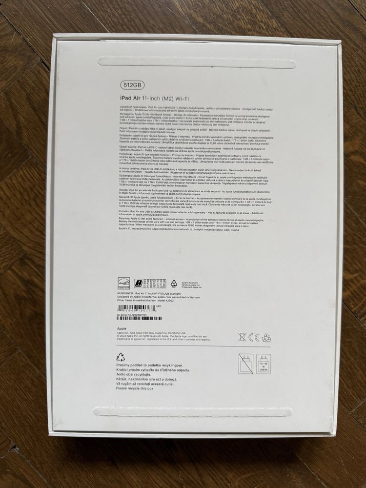 iPad Air 11 cali, 6 generacji 2024. 512 GB + Wi-Fi [Gwarancja]