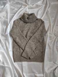 AMISU Beżowy Melanżowy ciepły Golf / sweter z golfem