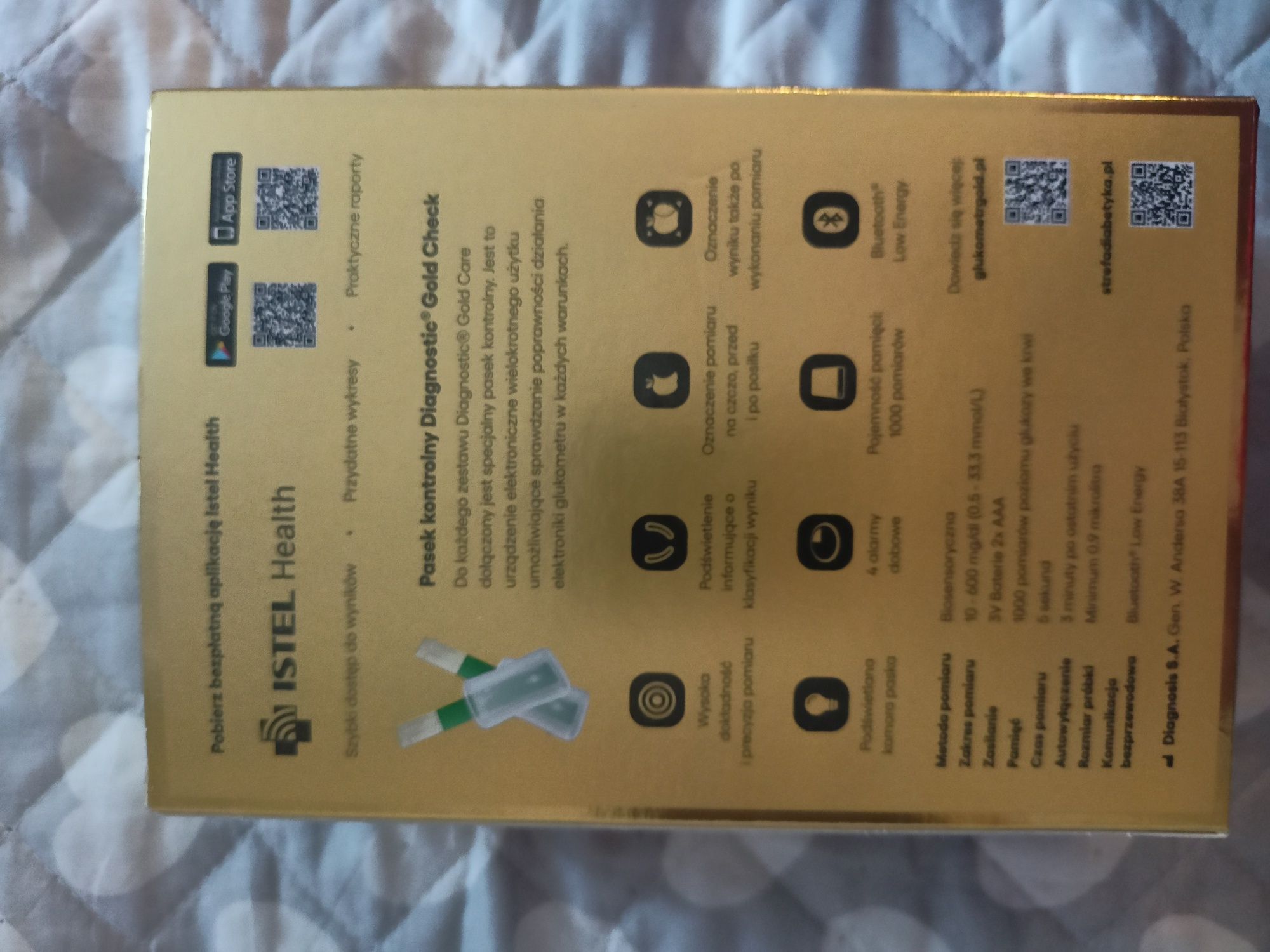 Glukometr Diagnostic Gold Care z funkcją Bluetooth