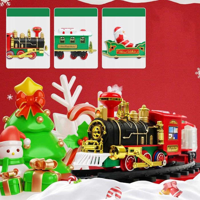 Новорічна залізниця з паровим ефектом