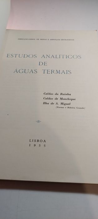 Estudos Analíticos de Águas Termais (1955)