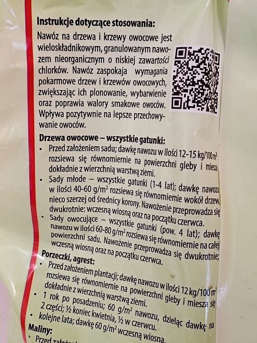 Nawóz do drzew i krzewów owocowych 5 kg OGRÓD START