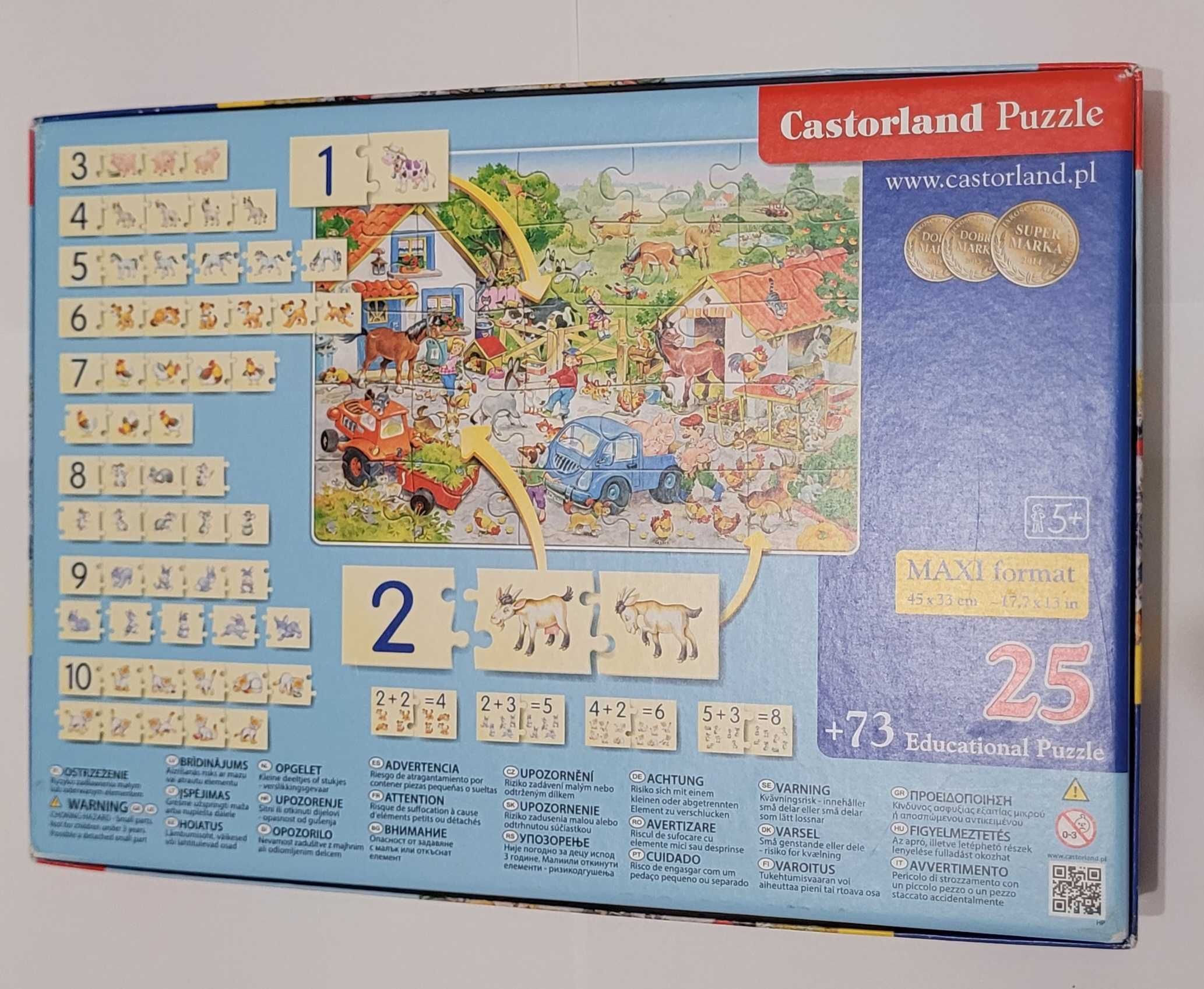 Puzzle Castorland 25 elementów + 73 do działań matematycznych