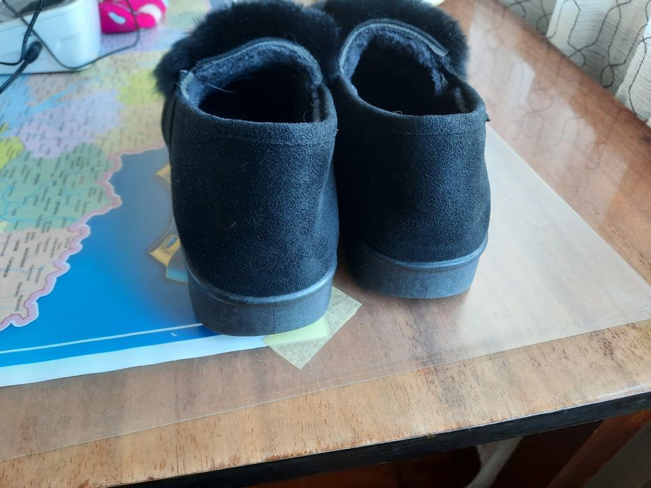 Тёплые мокасины с мехом, новые, 39р