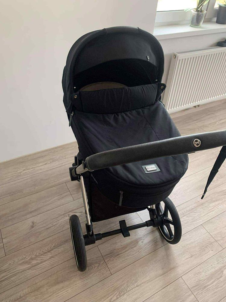 Cybex Priam 4.0 2w1 gondola spacerówka deep black czarny gratis folia