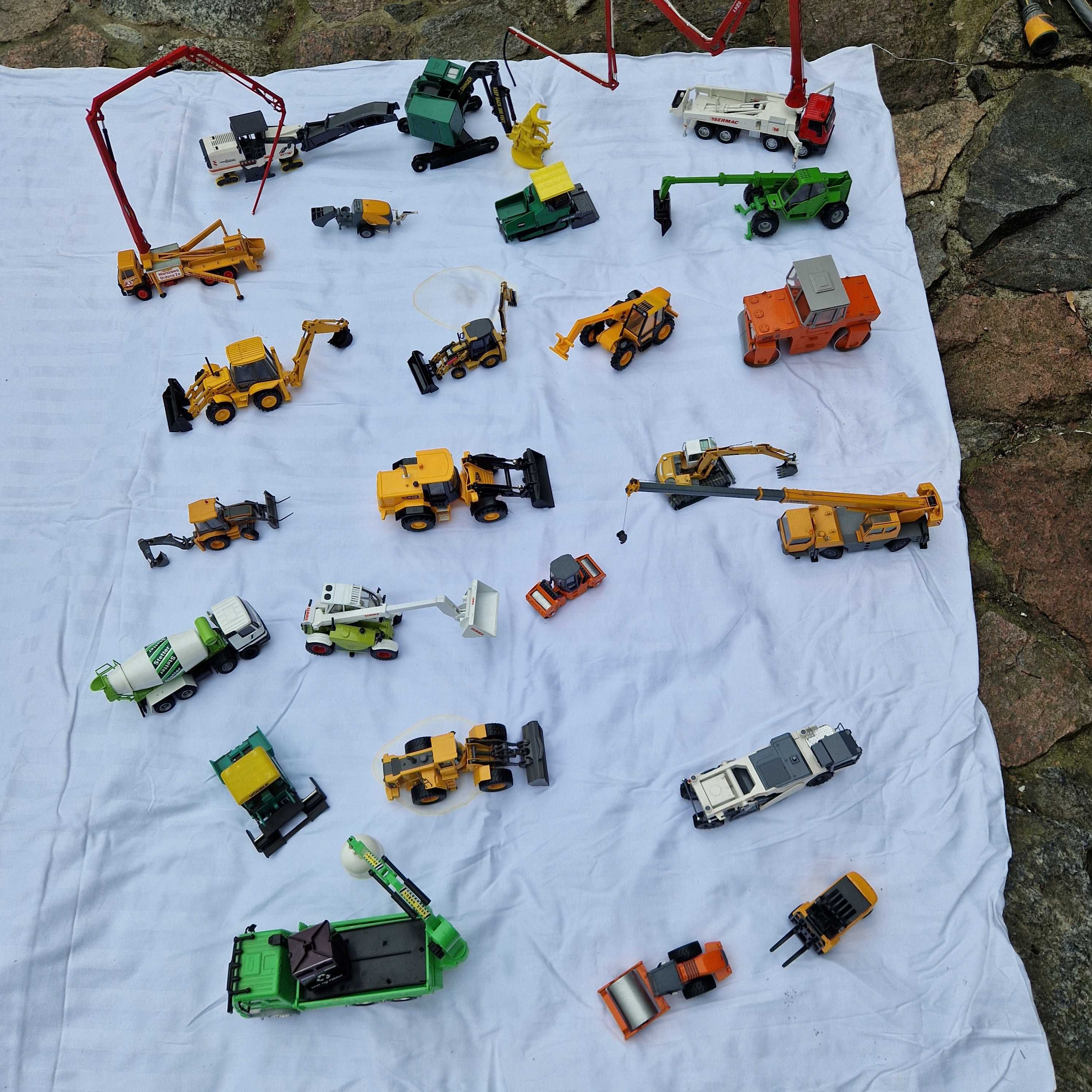 Modele maszyn budowlanych 24szt.