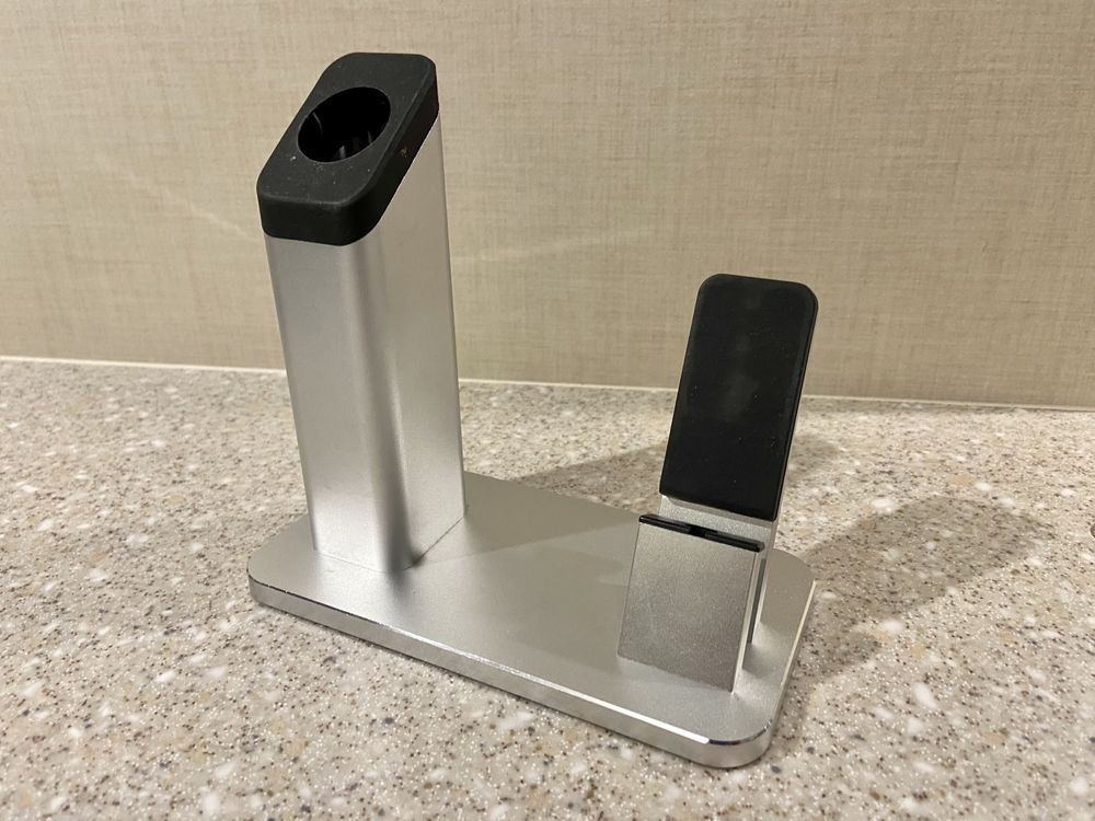 Stacja dokująca do ładowania iPhone apple Watch 2w1 metal podstawka