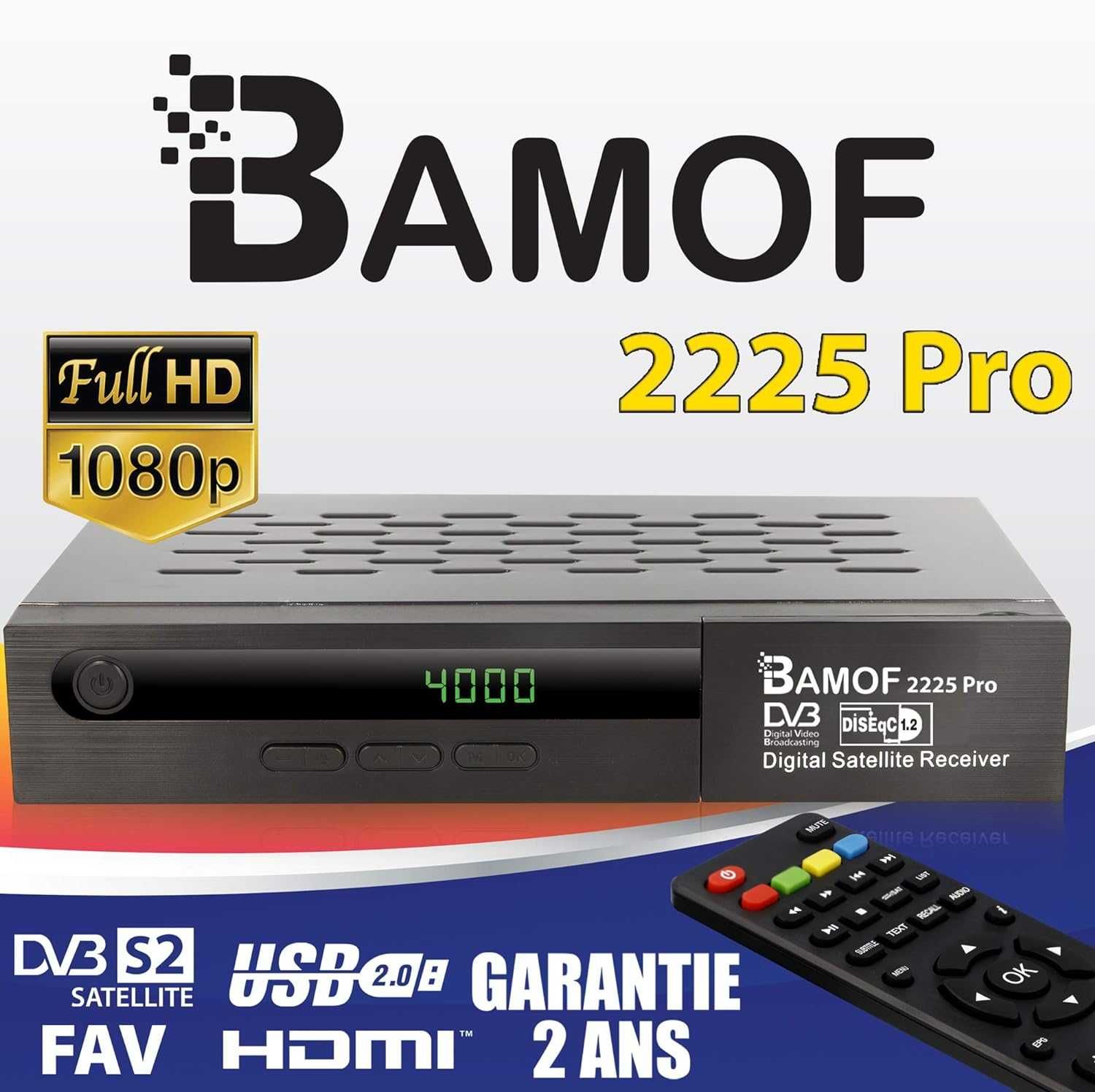 Tuner DVB-S2 Bamof 2225 Pro Odbiornik satelitarny DVB S/S2