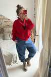 Carlo Colucci, 60% wełna , lekki sweter oversize true vintage
