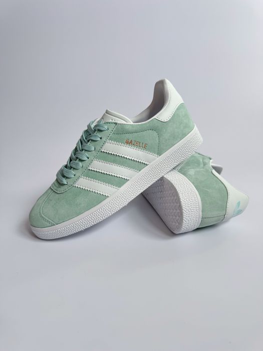 Жіночі кросівки Adidas Gazelle 38 розмір. Зелені кеди адідас газель