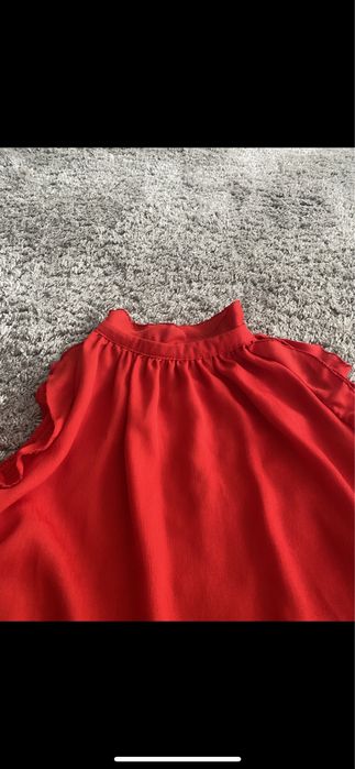Bluzka hiszpanka wycięcia na ramionach ozdobne rękawy one size