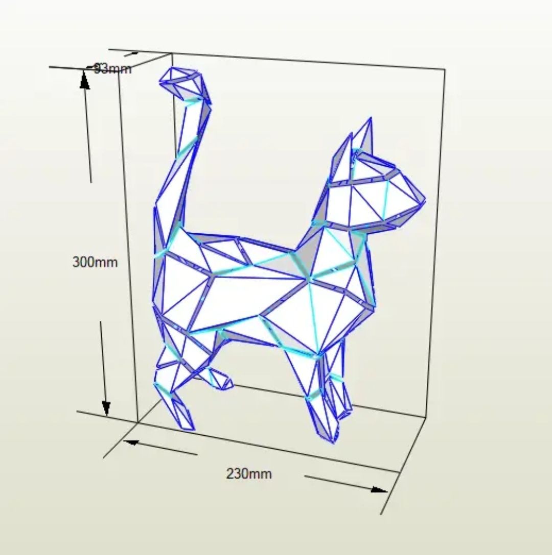 PaperKhan Набір для створення 3D фігур паперкрафт кіт котик конструкто