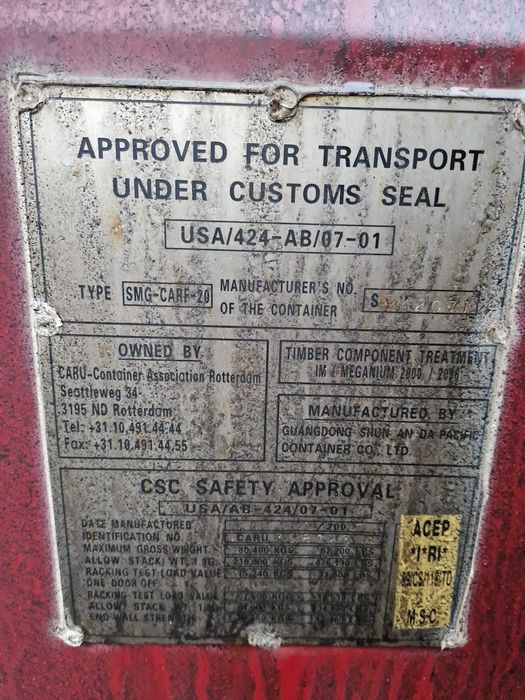 Kontener morski 20'DC 6 metrowy używany sprawny i szczelny