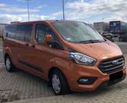 Ford Transit Custom Pomarańczowy Przedłużony 1 Pierwszy wlaściciel Bus 9 osobowy