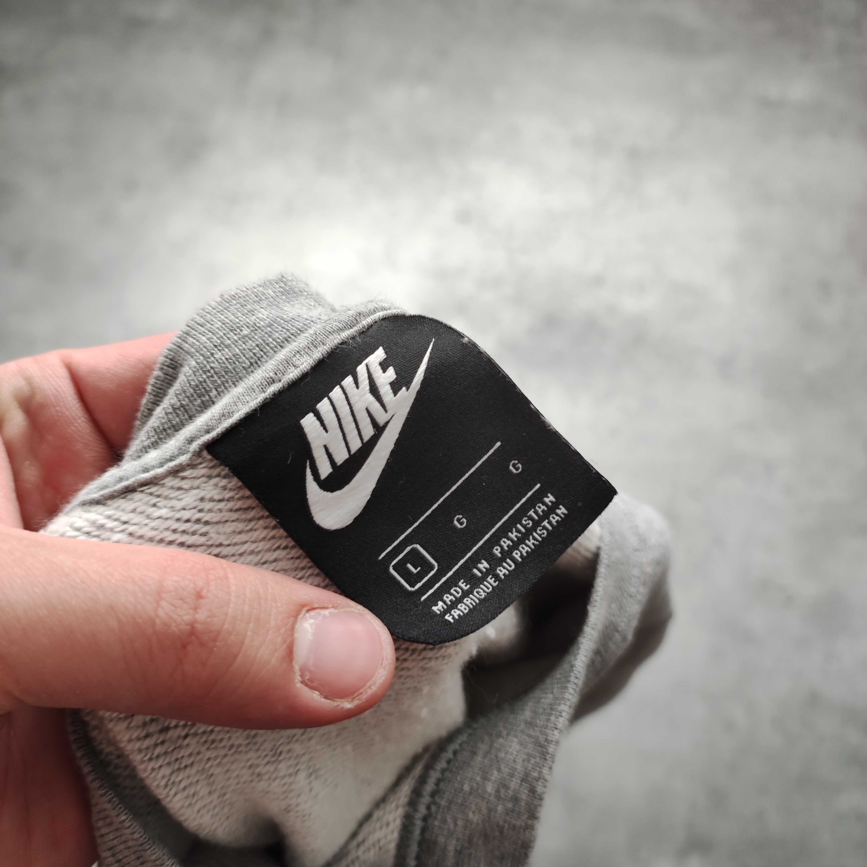 DAMSKA Bluza PREMIUM Szara Haft Logo Sportswear Nike Bawełna Casual
