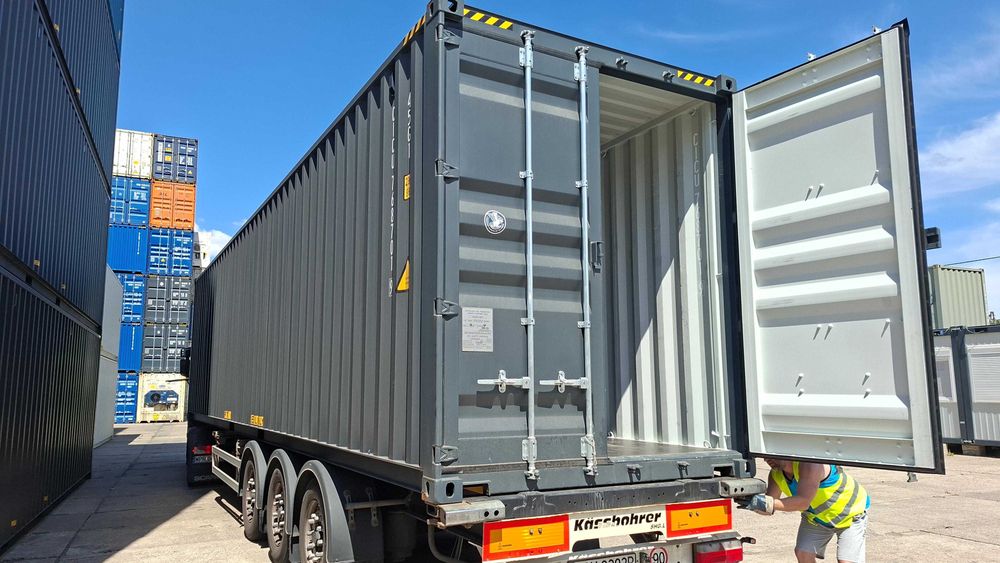 Kontener Morski 40 HC ONE WAY Antracyt 12 metrów Po jednej Trasie