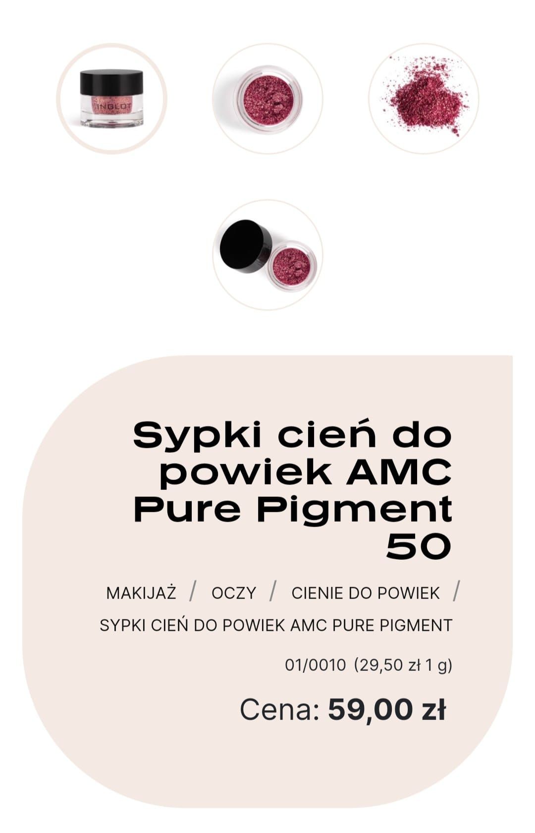 AMC Inglot pigment do powiek nowy 50