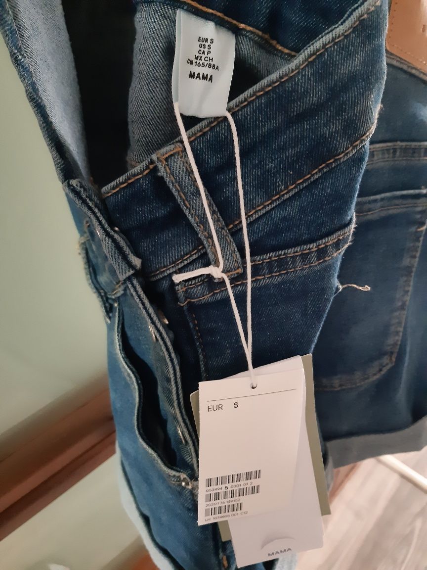 Ogrodniczki ciążowe H&M Mama nowe z metką rozm S 36