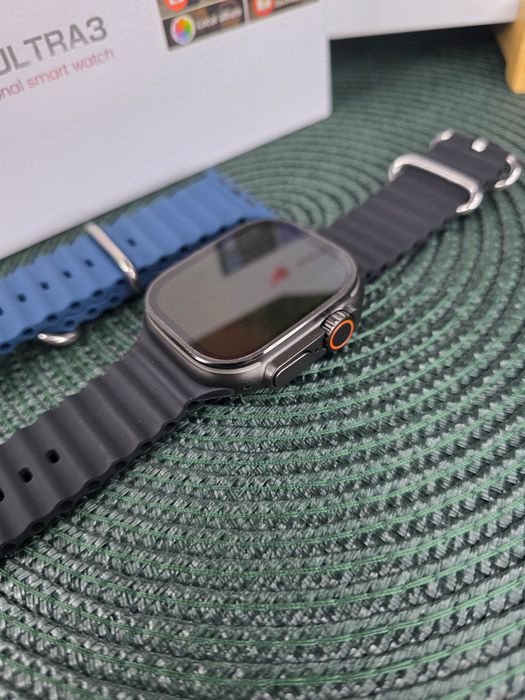 Smartwatch HK Ultra3 Męski, AMOLED 2,12” • 2 paski • NOWY