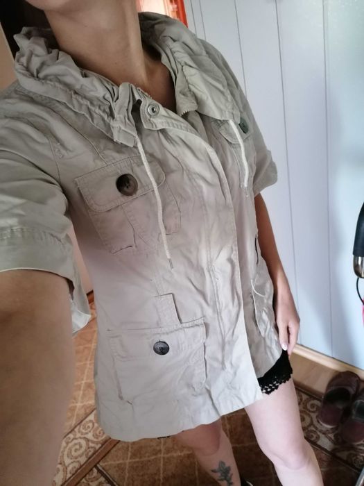 Katana bluzka narzuta rozmiar L na krótki rękaw