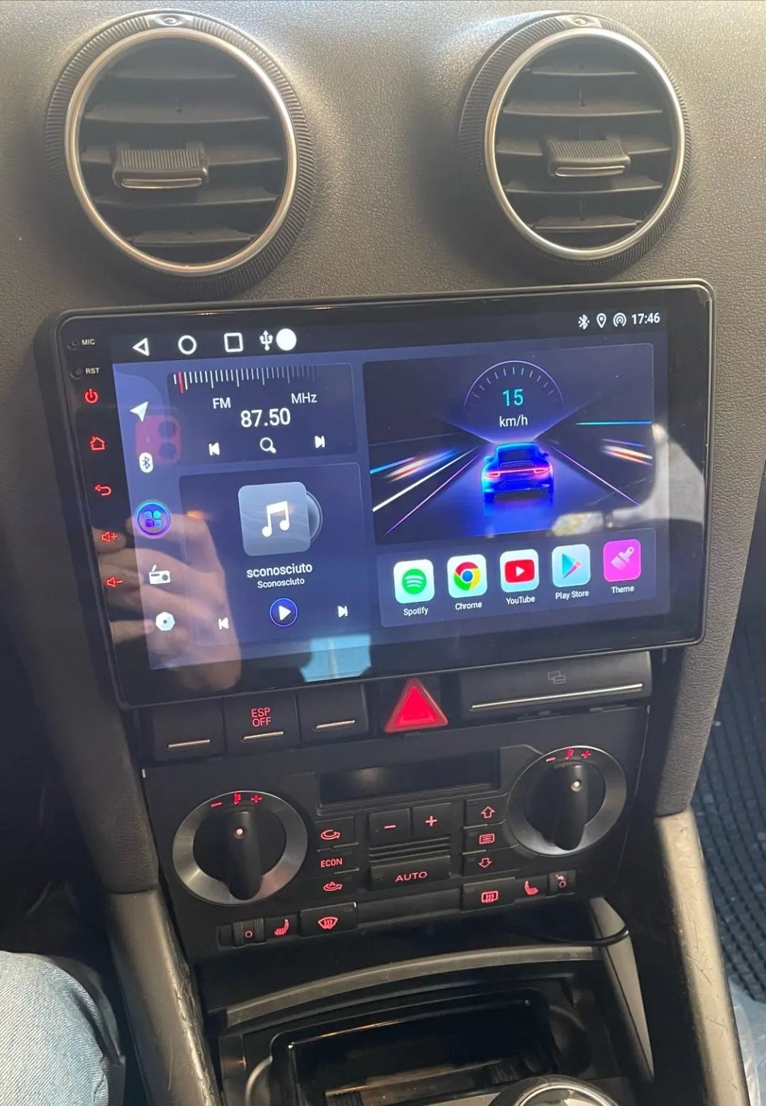 Radio 2 DIN 9" AUDI A3 (8P) 2003 até 2012 + 4+32 GB  + Carplay + GPS