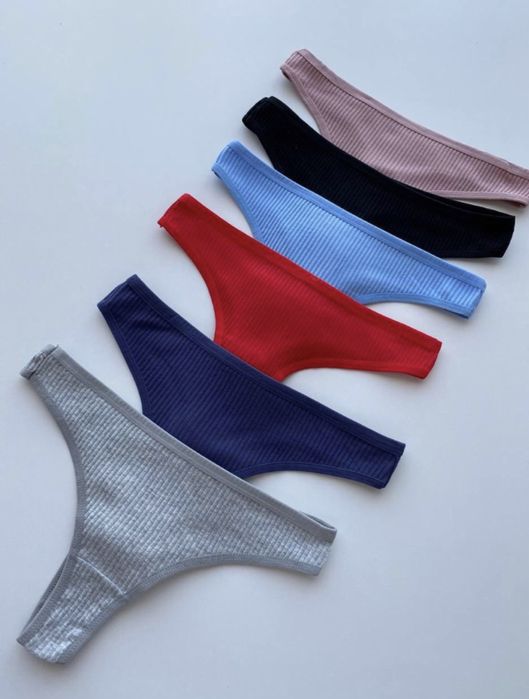 Трусики стрінги в рубчик