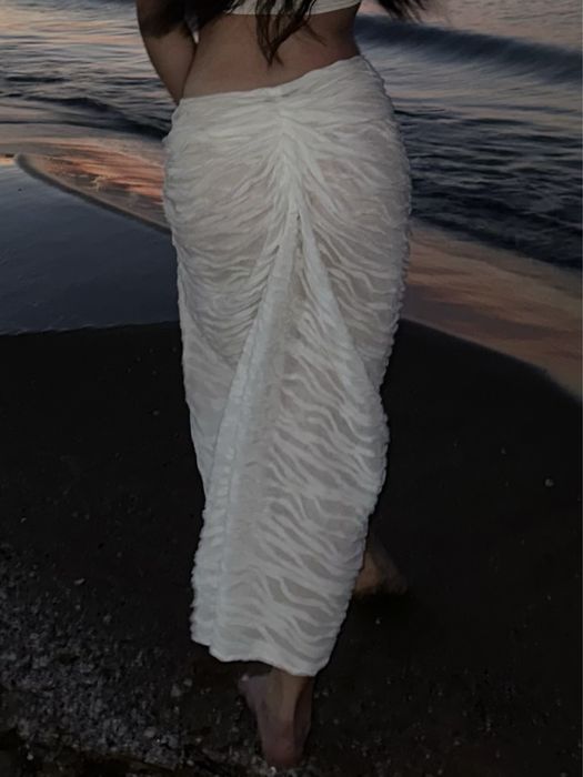 Юбка пляжна біла