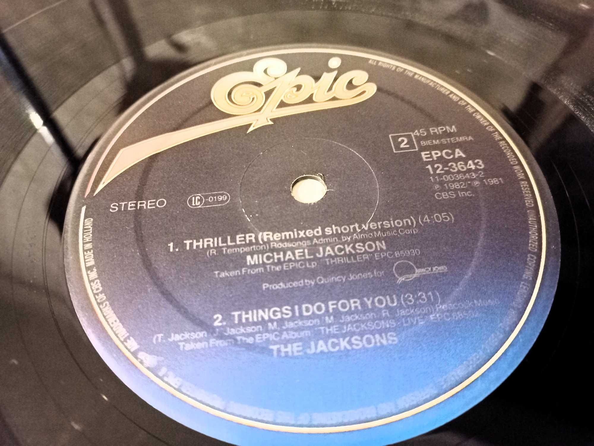 Michael Jackson – Thriller Vinyl, 12", 45 RPM, Maxi-Single, Stereo