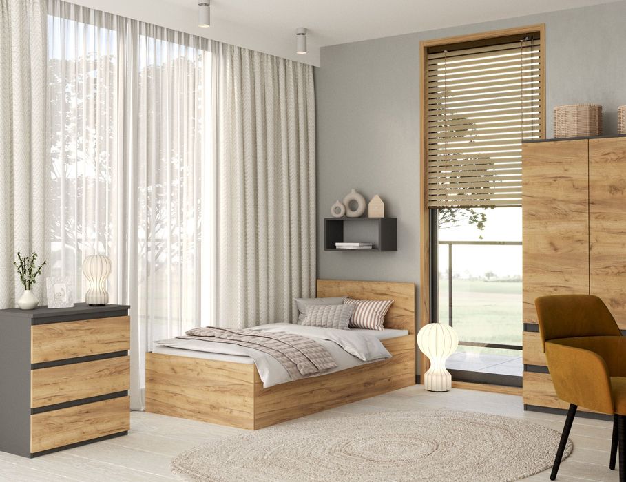 Łóżko Małżeńskie Pojemnik 90/120/140/160/180x200 podnoszonym stelażem