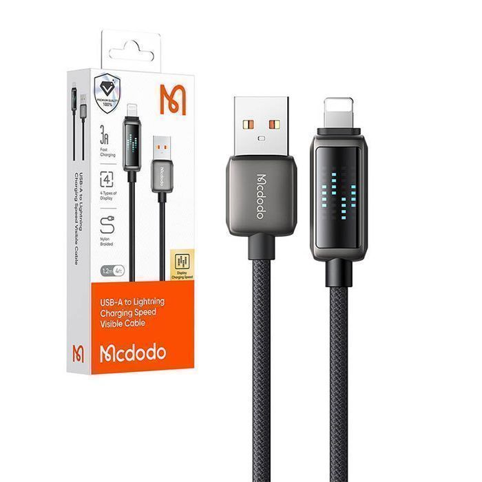 Kabel Usb-A Do Lightning Mcdodo Ca-5250, Wyświetlacz Led, 1.2M