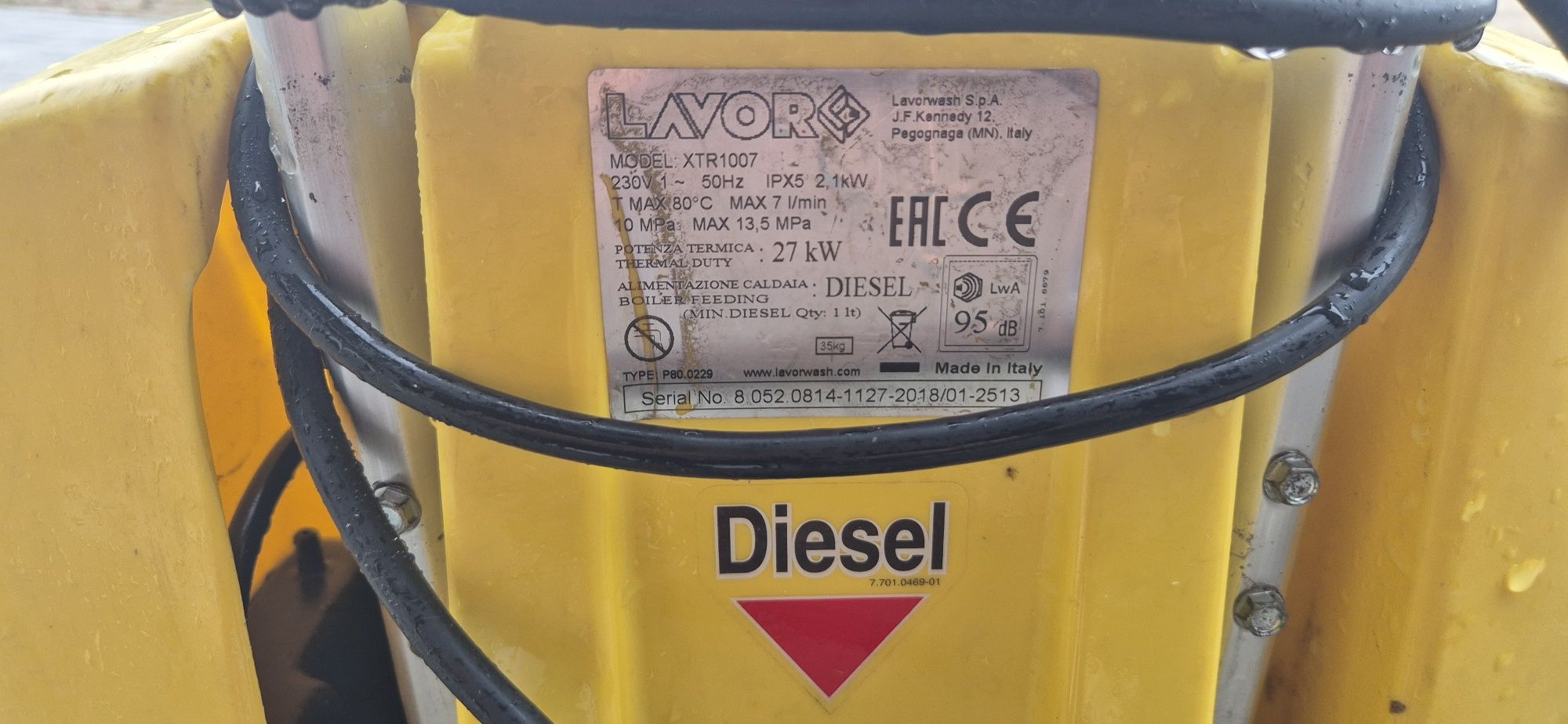 Myjka ciśnieniowa Ciepła / Gorąca woda LAVOR XTR 1007* Diesel* 2018 r