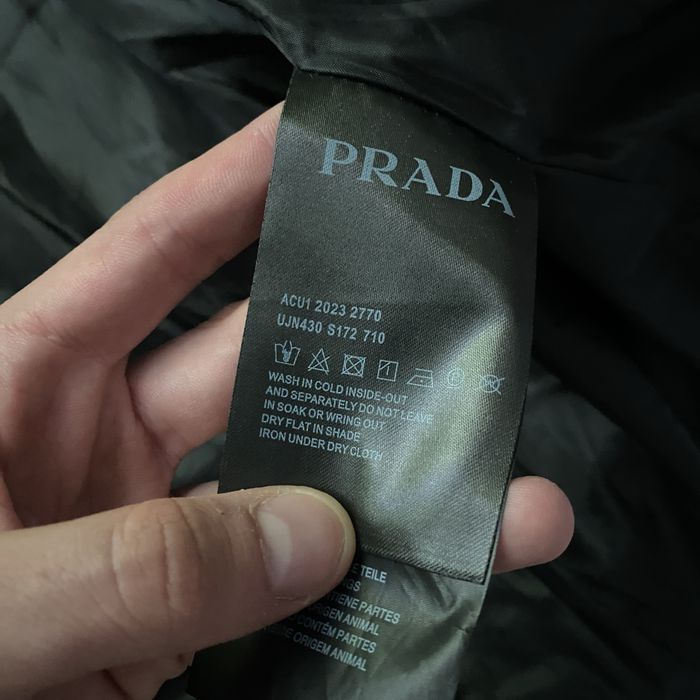 Prada Luna Rossa Red Tab Opium Black Puffer Drill