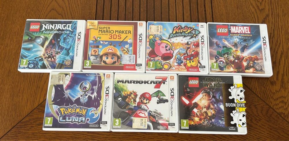 Conjunto de jogos 3DS (Pokémon, Super Mario, Lego, etc)