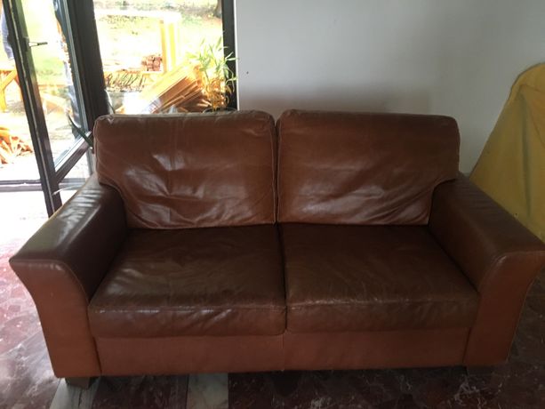 Kanapa sofa skórzana ze skóry  2/3 osobowa 173cm