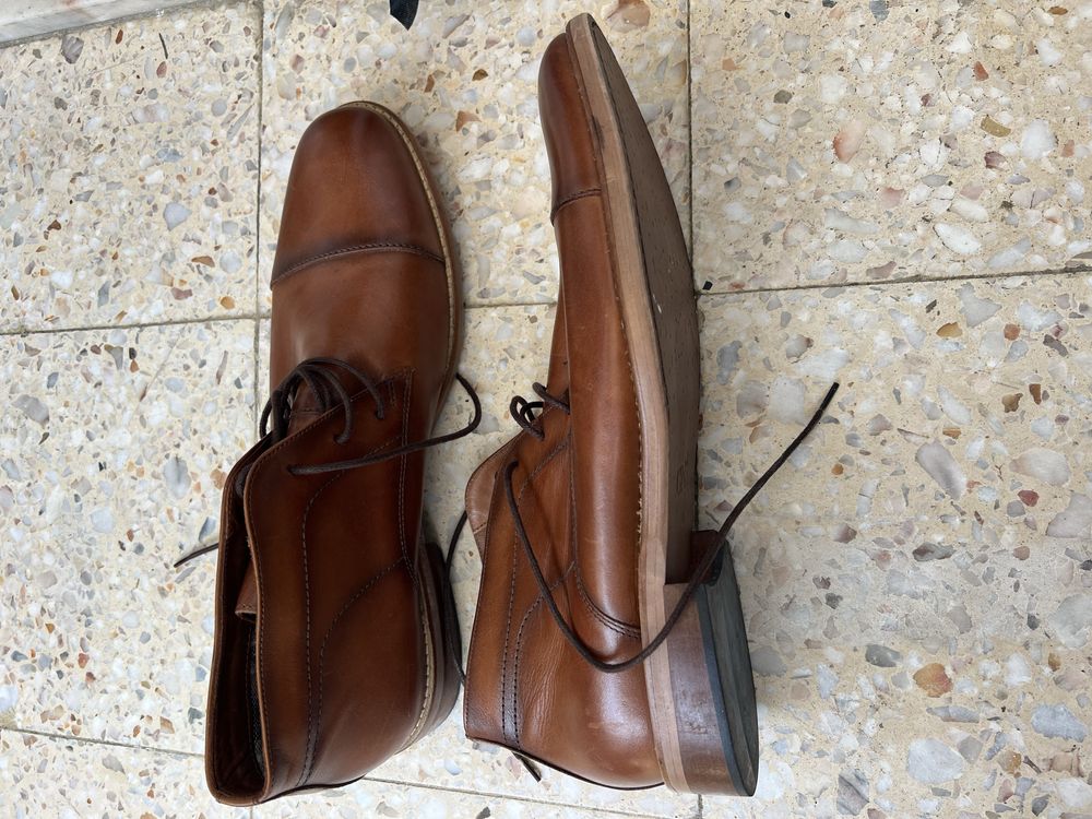 Bota masculina de couro tamanho 45