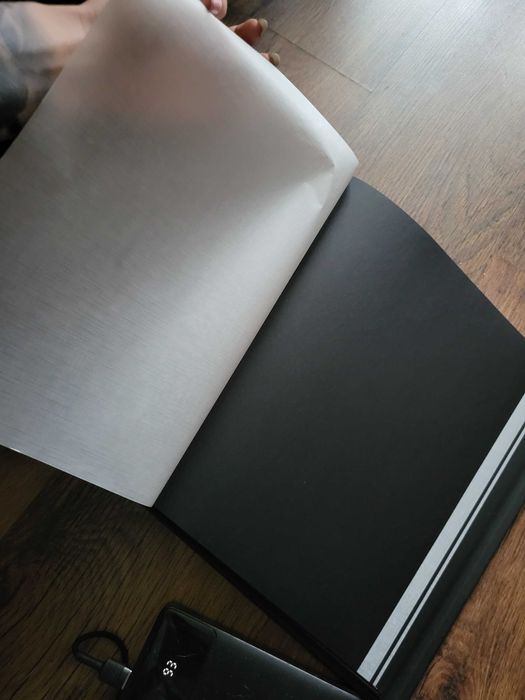 Elegancki, duży, czarny album na zdjęcia, ala segregator, A4