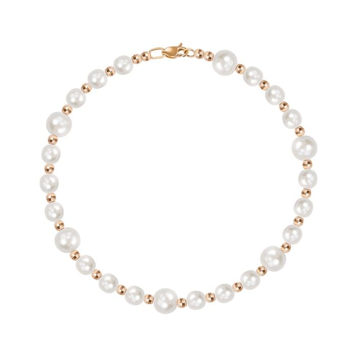 Золотий браслет з перлами