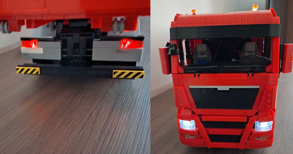 klocki zdalnie sterowany man tgx hakowiec; jak lego cada mould king